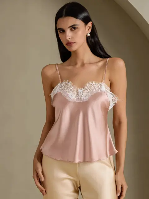 Topu ya Kike yenye Kingo za Lace