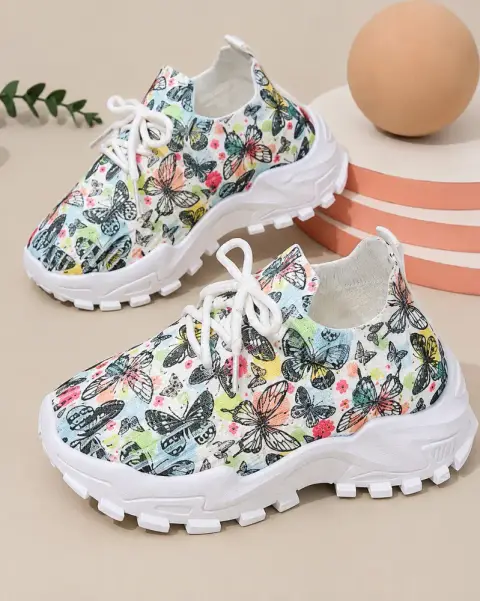 Sneakers za Kamba zenye Michoro ya Maua