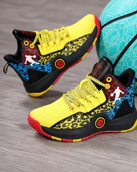 Sneakers Ndefu za Michezo zenye Michoro